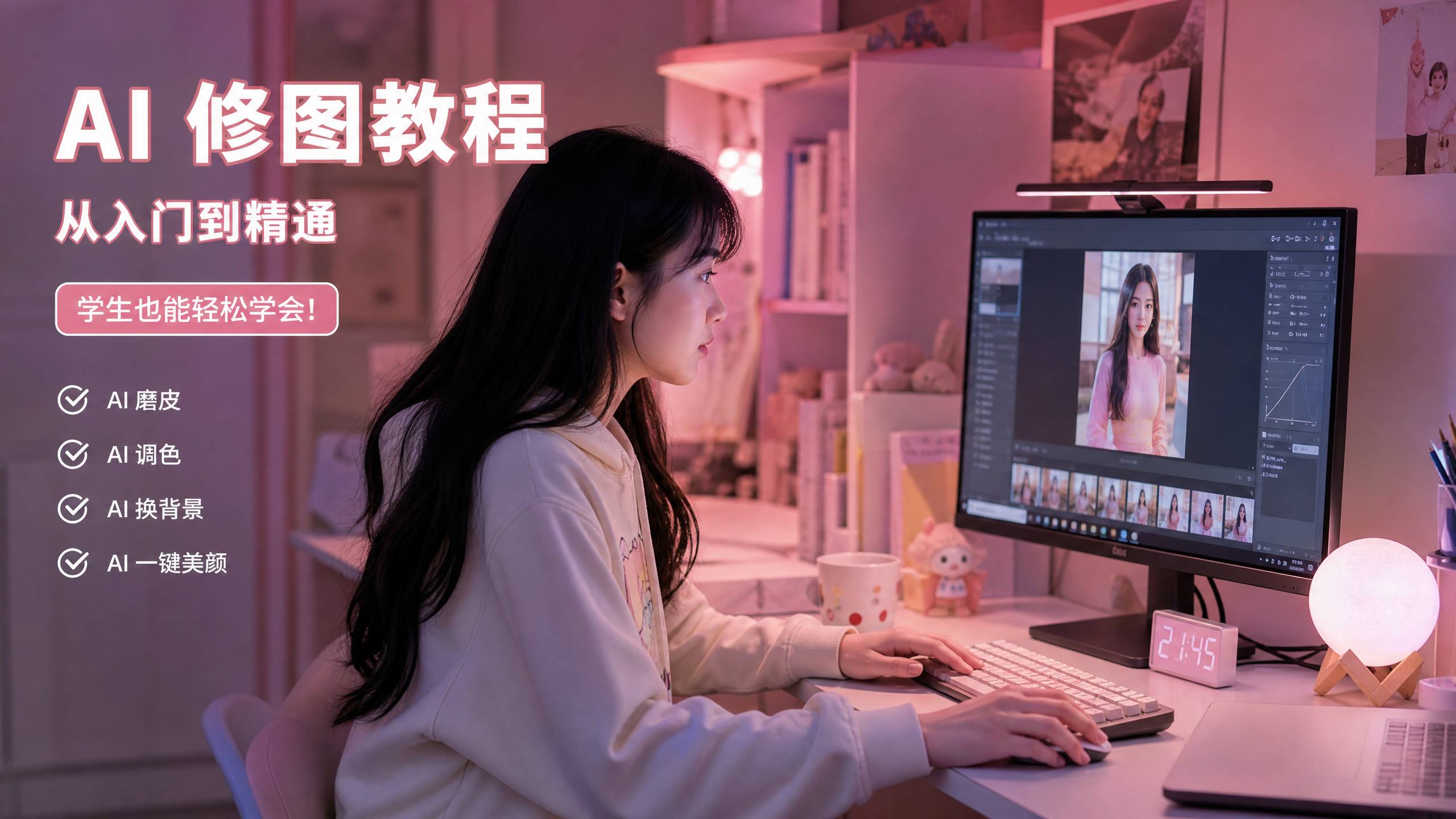 双飞 【双飞AI传媒教程】双飞AI修图与传媒剪辑视频演示，新手也能学会